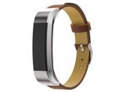 SODIAL Replacement Leather Luxury Band Strap Bracelet For Fitbit Alta Tracker Colour:Brown
