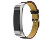 SODIAL Replacement Leather Luxury Band Strap Bracelet For Fitbit Alta Tracker Colour:Black