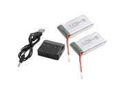 SODIAL 2pcs 3.7V 1200mAh 25C Lipo Battery + 4 in 1 Battery Charger for Syma X5S X5SW X5SC M18 H5P Quadcopter BC 590