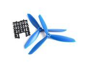 SODIAL 4 pcs (2 pair) 3-Blade 8045 8x4.5 inch Propeller Props CW/CCW For Quadcopter 330 Frame Kit (Blue)