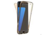 SODIAL 360 Degree Mobile Phone Case Cover Protective Case TPU Case Front + Back for Samsung Galaxy S7 Gold
