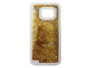 SODIAL Luxury Transparent Liquid Quicksand Shiny Glitter Star Case for Samsung Galaxy S7 Gold