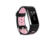 SODIAL Silica gel Adjustable Fashion Replacement Sport Strap Bands for Fitbit Charge 2 (5.1-7 inch), Black&Pink