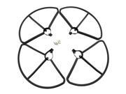 Upgrade Propeller Prop Guards Protectors Bumpers for Hubsan H501S H501C Drone RC Quadcopter Spare Parts (Black)