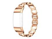 SODIAL Stainless Steel Bracelet Smart Watch Band Strap For Fitbit Charge 2 rose gold