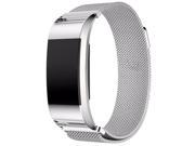 SODIAL Stainless Steel Magnetic Replacement Watch Strap for Fitbit Charge 2, Silver
