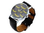 SODIAL Mens Womens Unisex Watches Pattern Leather Band Analog Quartz Vogue Wrist Watch Colour:Black (Banana Pattern) SODIAL Mens Womens Unisex Watches Pattern Leather Band Analog Quartz Vogue Wrist Watch Colour:Black (Banana Pattern)