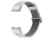 SODIAL Woven Nylon Replacement Watch Bands for Fitbit Charge 2 Silver White