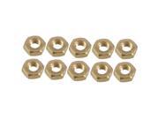 SODIAL 10 Pcs Brass M8 8mm Diameter Thread Hexagonal Screw Nuts SODIAL 10 Pcs Brass M8 8mm Diameter Thread Hexagonal Screw Nuts