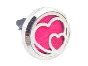 SODIAL New Silver Color 316L Stainless Steel Car Clip Perfume Aromatherapy Essential Oil Diffuser Locket :Double love SODIAL New Silver Color 316L Stainless Steel Car Clip Perfume Aromatherapy Essential Oil Diffuser Locket :Double love