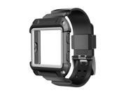 SODIAL Resilient Protective Case with Strap Bands for Fitbit Blaze Smart Fitness Watch (White)