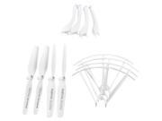 SODIAL For Syma X5HC X5HW Spare Parts Main Propellers & Protective Propeller Guard & Landing Skid for RC Mini Quadcopter Toy- White
