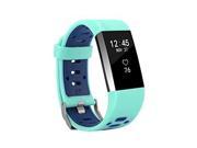 SODIAL Silica gel Adjustable Fashion Replacement Sport Strap Bands for Fitbit Charge 2 (5.1-7 inch), Mint green &blue