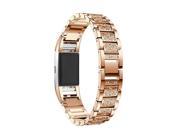 SODIAL For Fitbit Charge 2, Replacement stainless steel Bands with Rhinestone Adjustable Watch strap Rose Gold