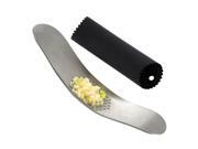 SODIAL Garlic Press Rocker Crusher Solid Stainless Steel Mincer with Silicone Peeler SODIAL Garlic Press Rocker Crusher Solid Stainless Steel Mincer with Silicone Peeler
