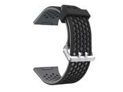 SODIAL Accessories for Sport Silicon Band Strap Bracelet For Fitbit Ionic - L(Black and white)