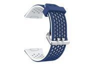 SODIAL Accessories for Sport Silicon Band Strap Bracelet For Fitbit Ionic - L(Blue and white)