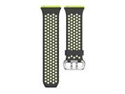 SODIAL Accessories for Sport Silicon Band Strap Bracelet For Fitbit Ionic - L(Black and yellow)