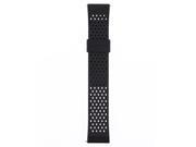 SODIAL For Fitbit Versa Smart Watch Band ,Silicone TPU buckle-free grid pattern strap (black)