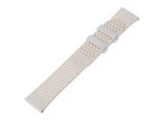 SODIAL For Fitbit Versa Smart Watch Band ,Silicone TPU buckle-free grid pattern strap (wihte)