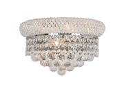 Empire Collection 2 light Chrome Finish and Clear Crystal Wall Sconce Light
