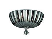 Mansfield Collection 4 light Chrome Finish and Smoke Crystal Flush Mount Ceiling Light