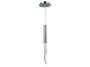 Metropolis Collection 1 light Chrome Finish and Clear Crystal LED Flush Mount Ceiling Light
