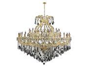 Maria Theresa Collection 49 light Gold Finish and Clear Crystal Chandelier Two 2 Tier