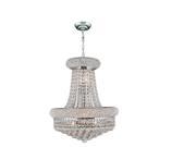 Empire Collection 8 light Chrome Finish and Clear Crystal Mini Chandelier