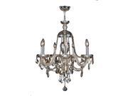 Provence Collection 7 Light Chrome Finish and Golden Teak Crystal Chandelier CLEARANCE