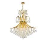 Empire Collection 11 light Gold Finish and Clear Crystal Chandelier