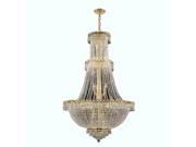 Empire Collection 17 light Gold Finish and Clear Crystal Chandelier