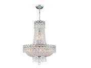 Empire Collection 8 light Chrome Finish and Clear Crystal Mini Chandelier