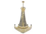 Empire Collection 18 light Gold Finish and Clear Crystal Chandelier