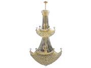 Empire Collection 32 light Gold Finish and Clear Crystal Chandelier Two 2 Tier