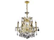 Maria Theresa Collection 7 light Gold Finish and Clear Crystal Chandelier