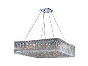 Cascade Collection 12 light Chrome Finish and Clear Crystal Chandelier