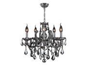 Catherine Collection 5 Light Chrome Finish and Chrome Crystal Chandelier CLEARANCE