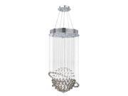 Saturn Collection 7 Light Chrome Finish and Clear Crystal Galaxy Chandelier CLEARANCE