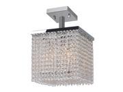 Prism Collection 4 light Chrome Finish and Clear Crystal Semi Flush Mount Ceiling Light