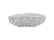 Empire Collection 24 light Chrome Finish and Clear Crystal Flush Mount Ceiling Light