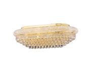 Empire Collection 18 light Gold Finish and Clear Crystal Flush Mount Ceiling Light
