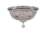 Empire Collection 6 light Chrome Finish and Clear Crystal Flush Mount Ceiling Light