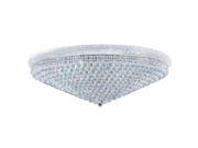 Empire Collection 33 light Chrome Finish and Clear Crystal Flush Mount Ceiling Light