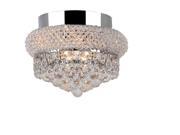 Empire Collection 4 light Chrome Finish and Clear Crystal Flush Mount Ceiling Light
