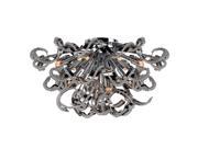 Medusa Collection 19 light Chrome Finish and Clear Crystal Flush Mount Ceiling Light