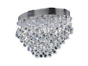 Icicle Collection 8 Light Chrome Finish and Clear Crystal Flush Mount Ceiling Light CLEARANCE