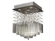 Torrent Collection 5 light Chrome Finish and Clear Crystal Flush Mount Ceiling Light