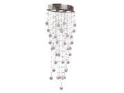 Icicle Collection 3 Light Chrome Finish and Clear Crystal Flush Mount Ceiling Light