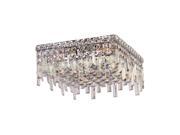 Cascade Collection 5 Light Chrome Finish and Clear Crystal Flush Mount Ceiling Light CLEARANCE